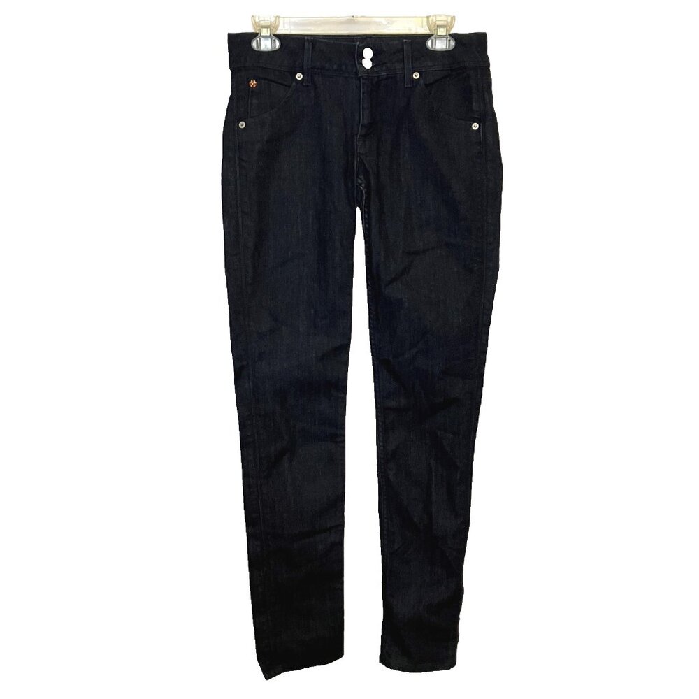 Hudson Women’s Skinny Jeans Collin Flap Pocket Size 27 Dark Wash Blue Low Rise